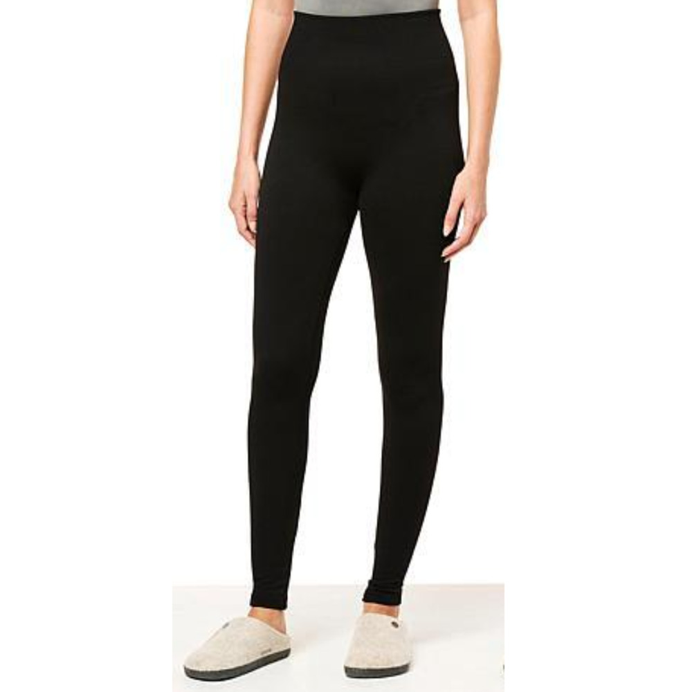 Rhonda Shear Thick Warm Fleece Leggings Buttery Soft Comfy, Size M-L, Black